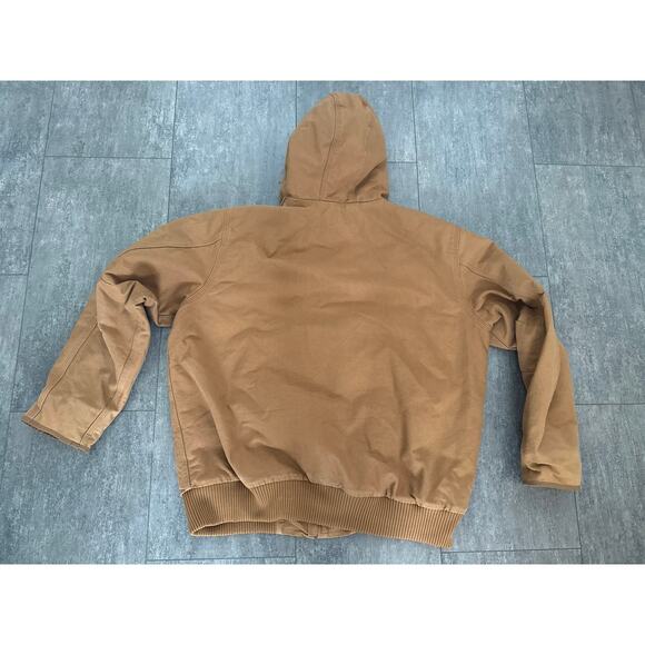 Carhartt Men's 104050-BRN Insulated Full Zip Hooded Jacket XL - Picture 4 of 6